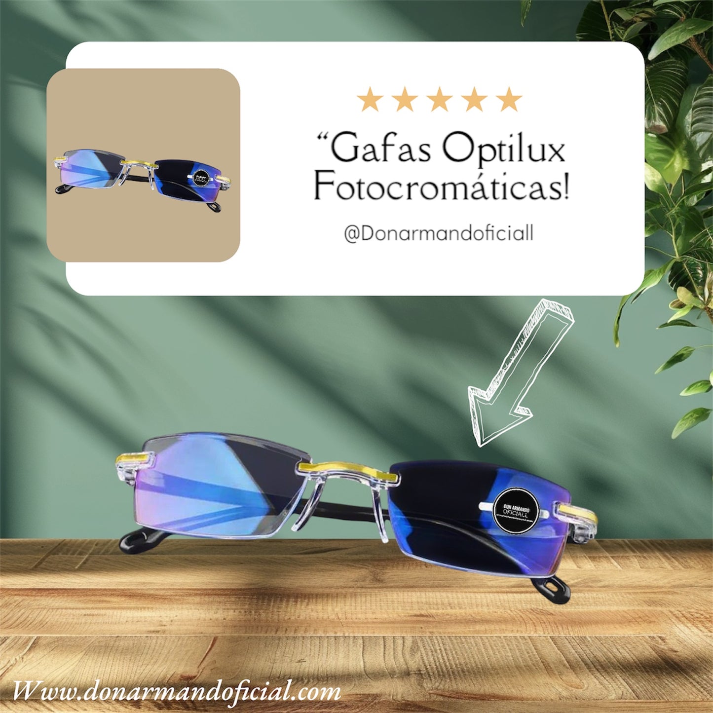 Combo de Gafas Fotocromáticas – Estilo y Protección UV400 en Cualquier Ambiente